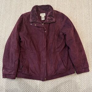 L.L. Bean Deep Purple Fleece-Lined Jacket